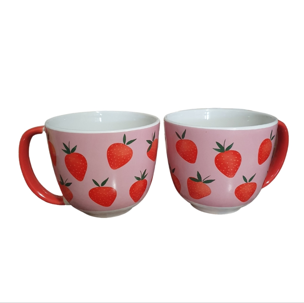 Large Strawberry Mugs